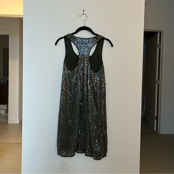 NWT Haute Hippie Sequin Slip Dress in Green Size XS - Picture 4 of 4